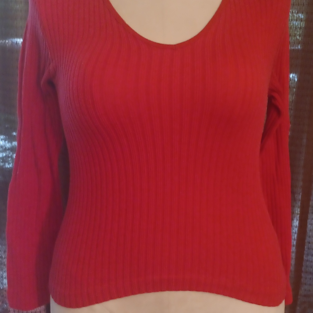 Orange long sleeved shirt
